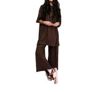 Dressed in Lala: Mocha Lex Ribbed Playsuit